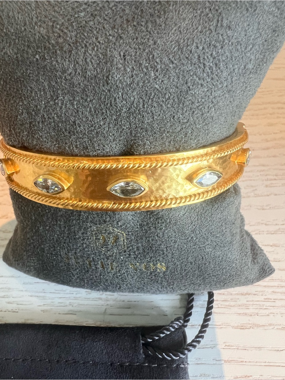 Julie Vos Gold-Tone Monaco Bangle cubic Zirconia